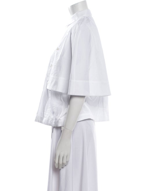 noir kei ninomiya Three-Quarter Sleeve Button-Up Top