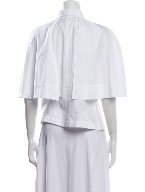 noir kei ninomiya Three-Quarter Sleeve Button-Up Top