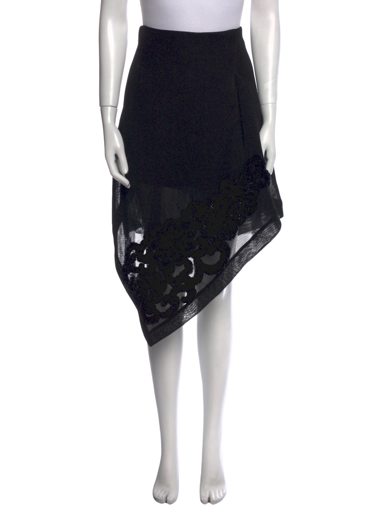 noir kei ninomiya Lace Pattern Midi Length Skirt