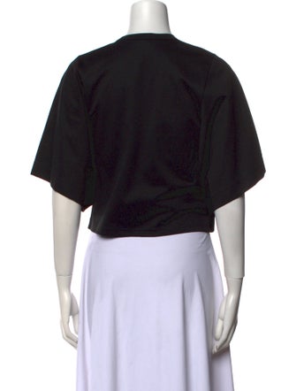 noir kei ninomiya Crew Neck Short Sleeve Crop Top