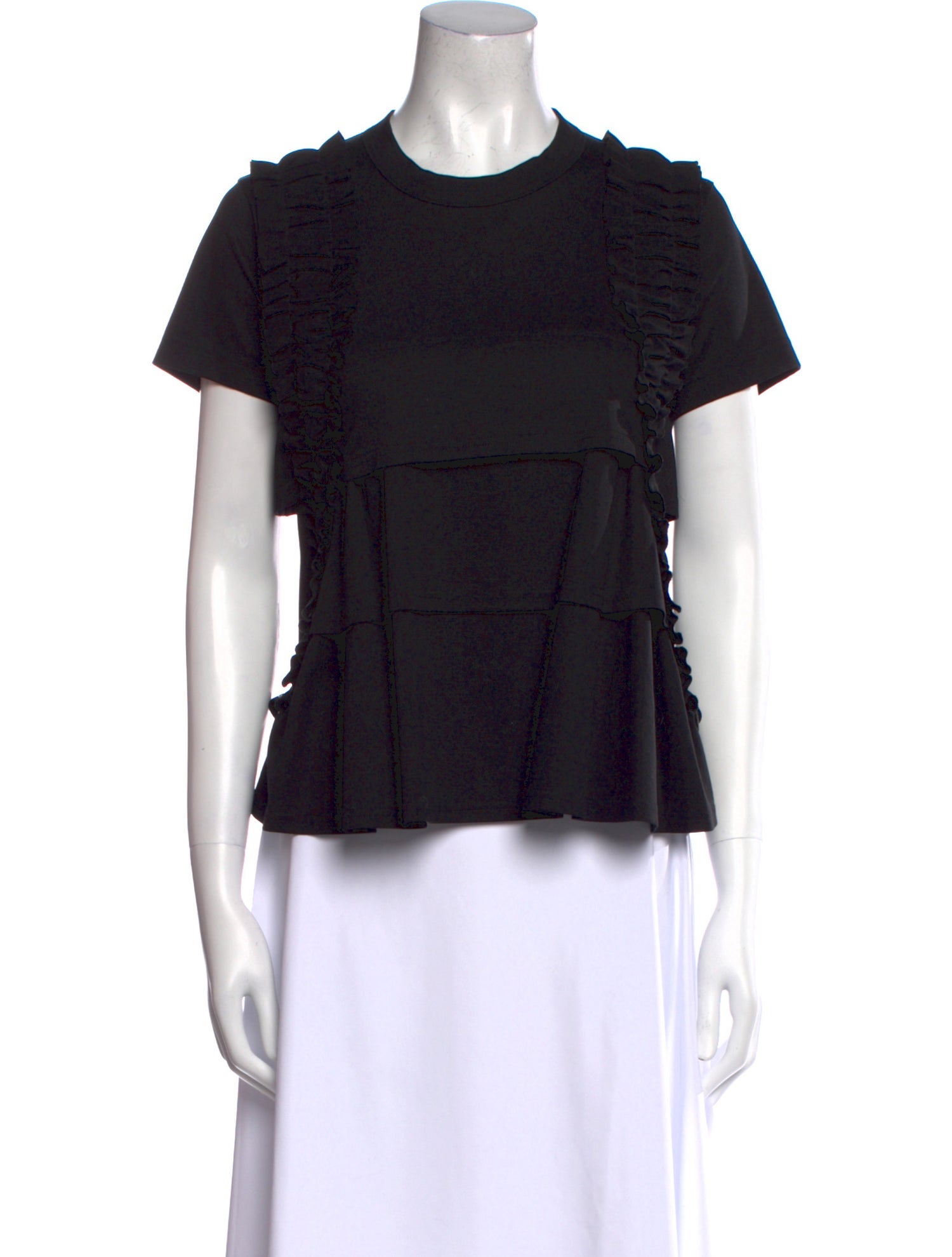 noir kei ninomiya Crew Neck Short Sleeve Blouse