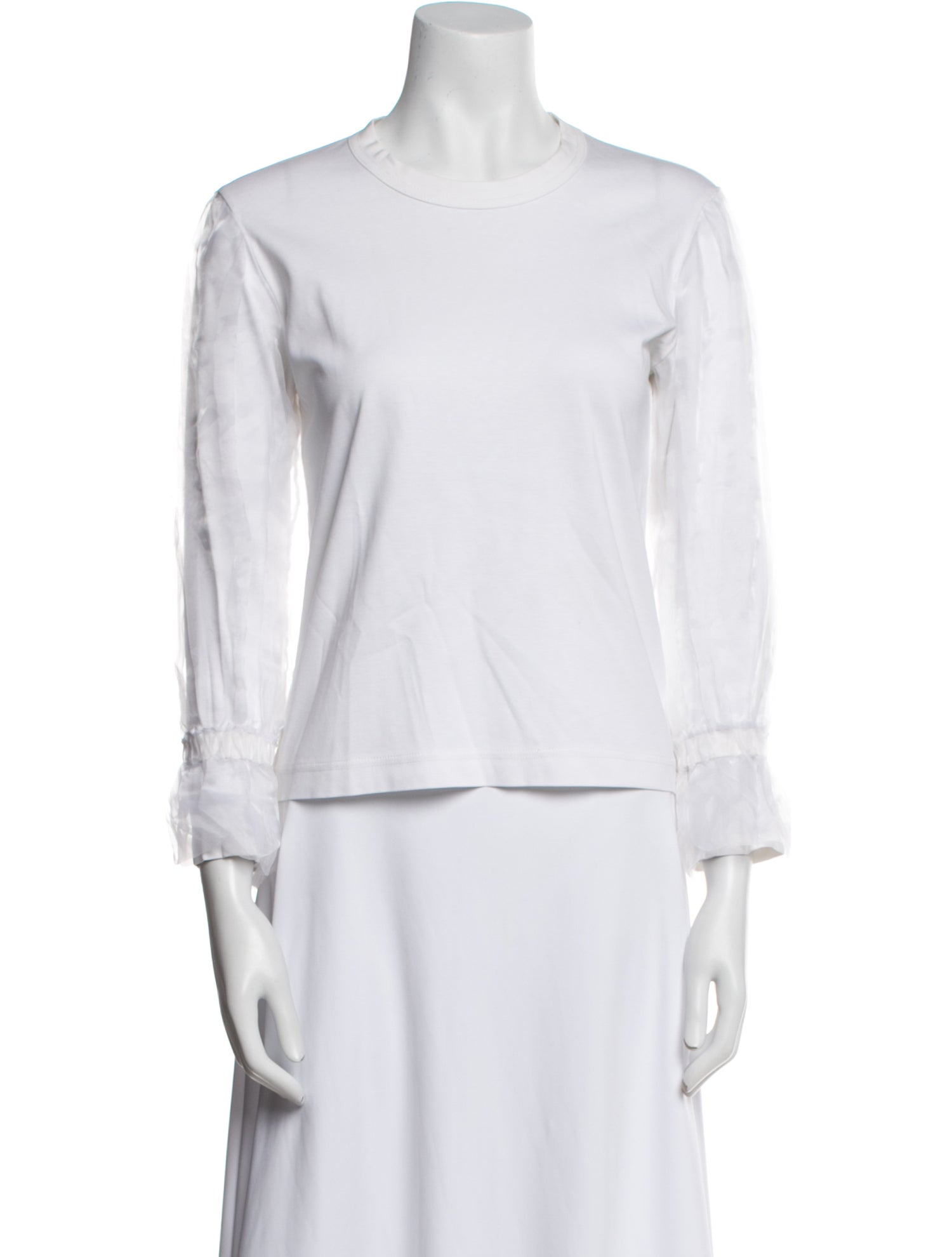 noir kei ninomiya Crew Neck Three-Quarter Sleeve T-Shirt