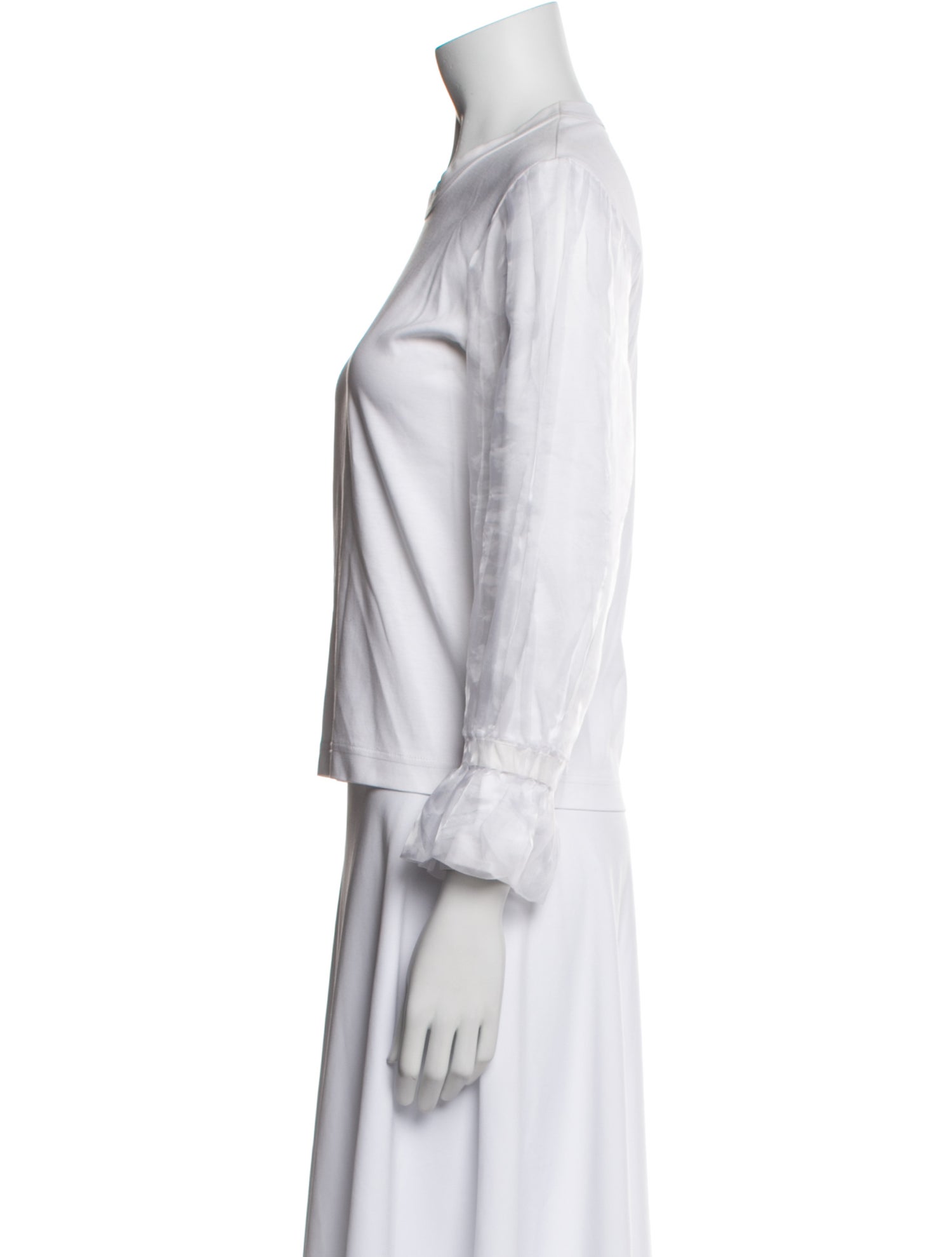 noir kei ninomiya Crew Neck Three-Quarter Sleeve T-Shirt