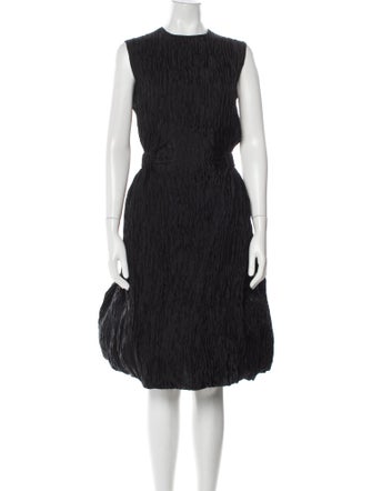noir kei ninomiya Crew Neck Midi Length Dress