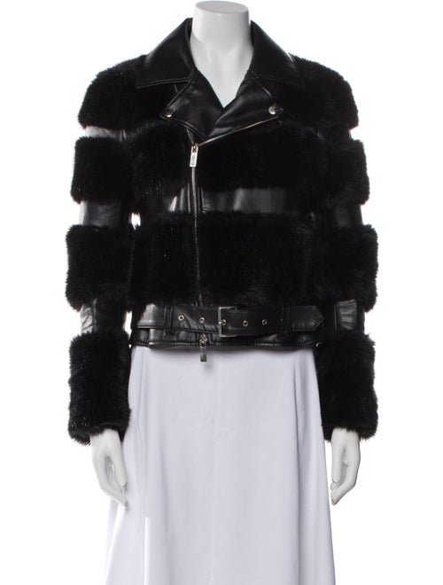 noir kei ninomiya Faux Leather Faux Fur Jacket