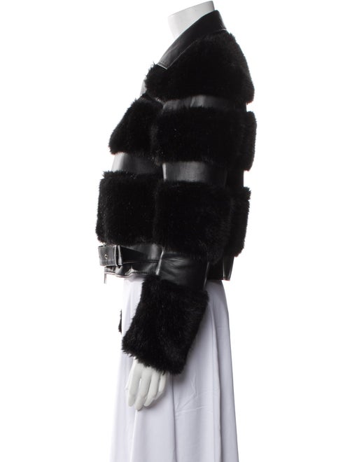noir kei ninomiya Faux Leather Faux Fur Jacket