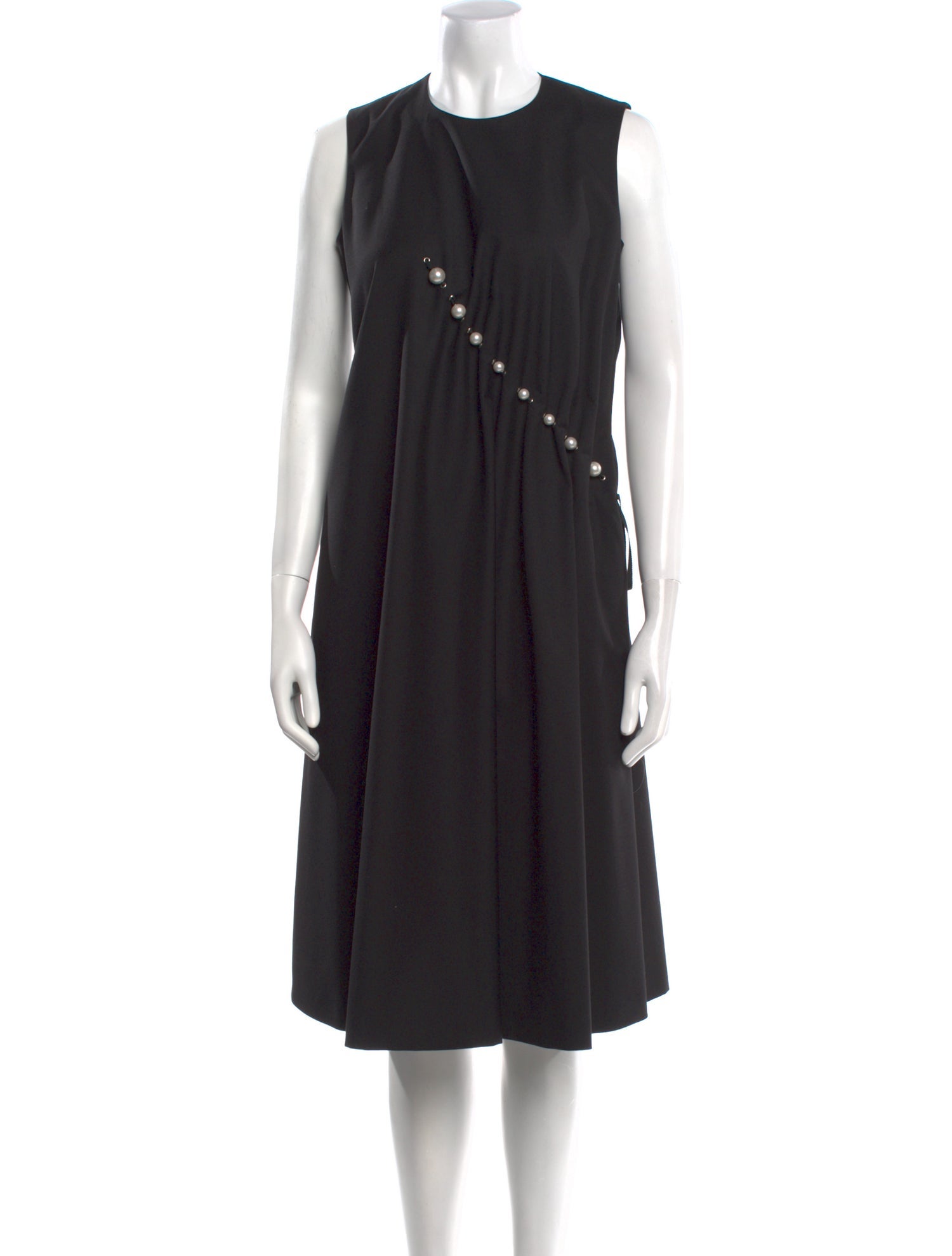 noir kei ninomiya Crew Neck Midi Length Dress