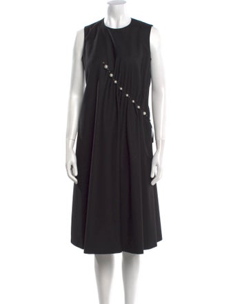 noir kei ninomiya Crew Neck Midi Length Dress