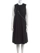 noir kei ninomiya Crew Neck Midi Length Dress