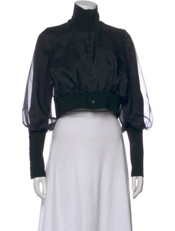 Pre-owned Noir Kei Ninomiya Wool Mock Neck Sweater In Black