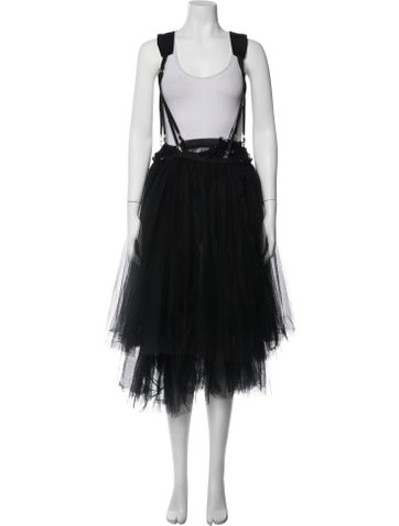Pre-owned Noir Kei Ninomiya Midi Length Skirt In Black