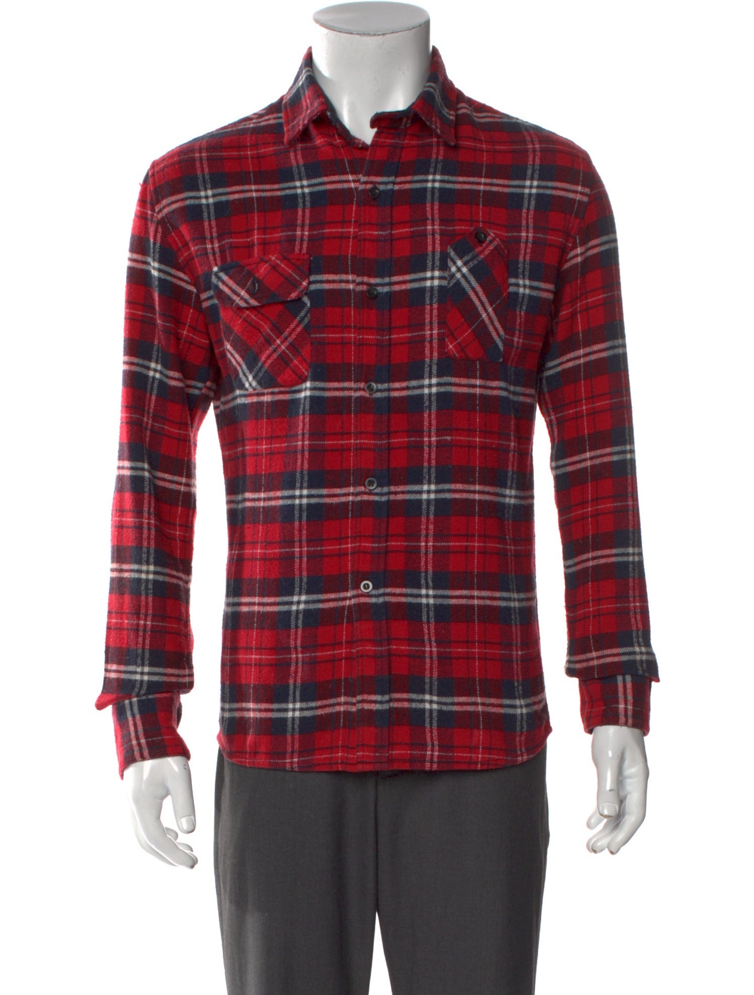 Number (N)ine Plaid Print Long Sleeve Shirt