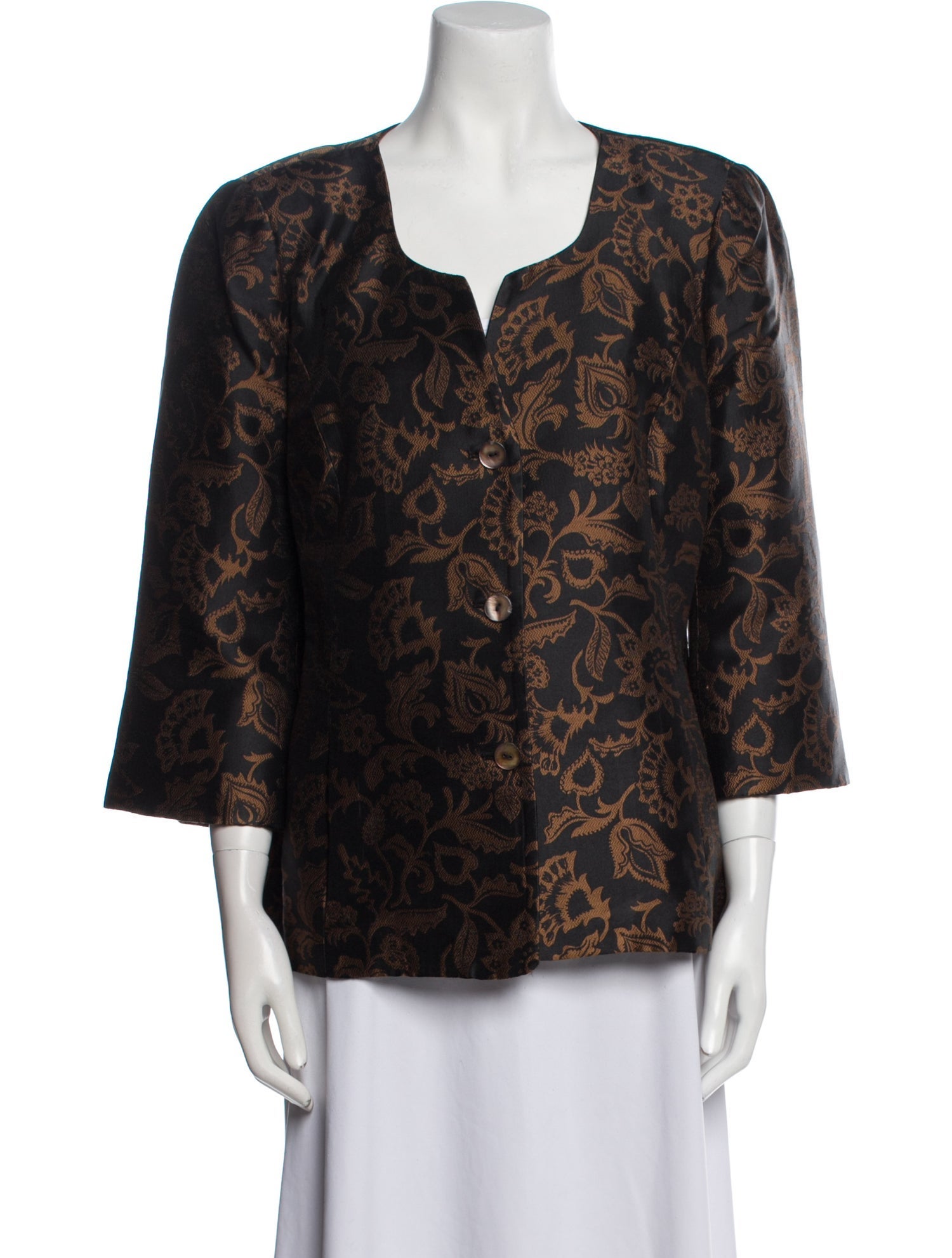 Nina Mclemore Silk Printed Jacket