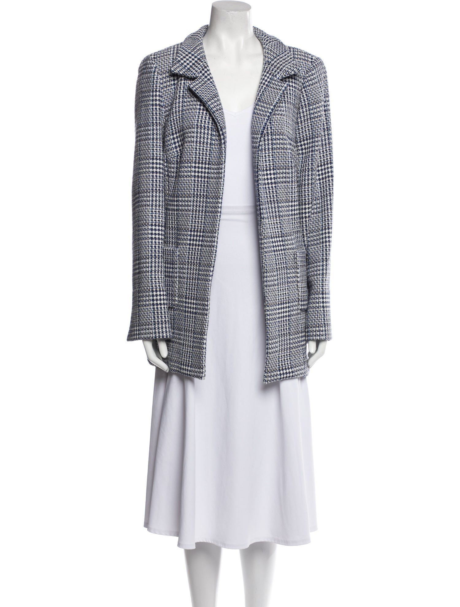 Nina Mclemore Tweed Pattern Coat