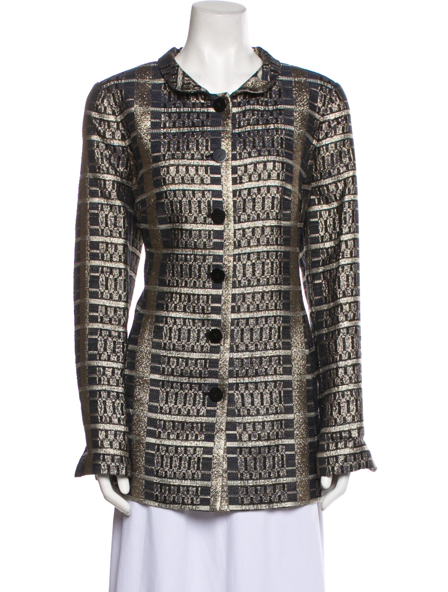 Nina Mclemore Striped Coat