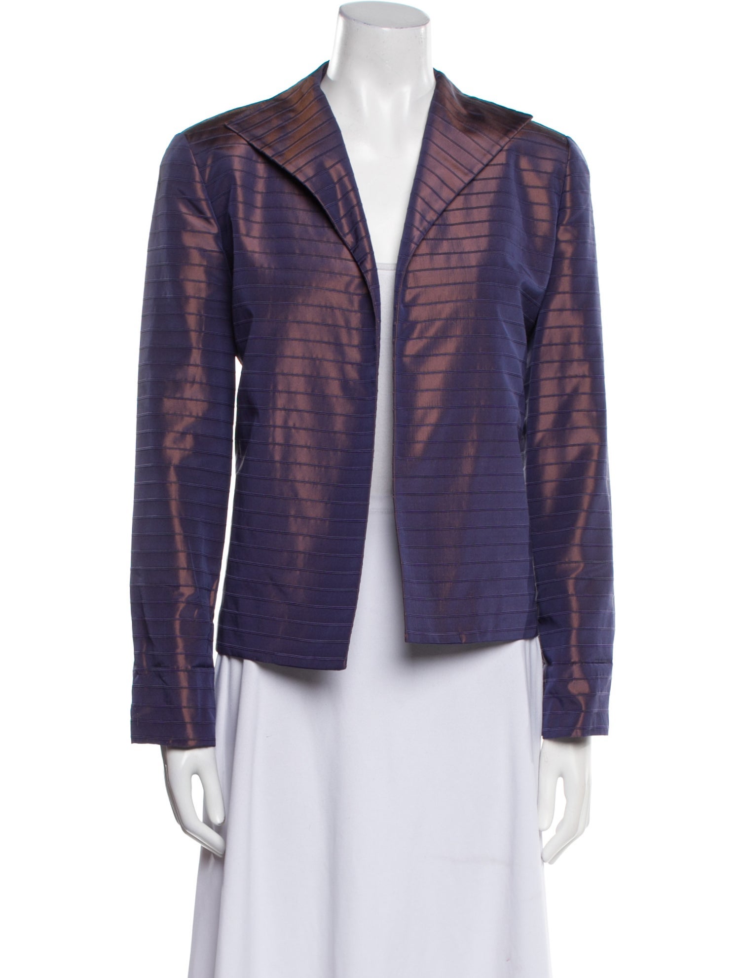 Nina Mclemore Silk Striped Blazer