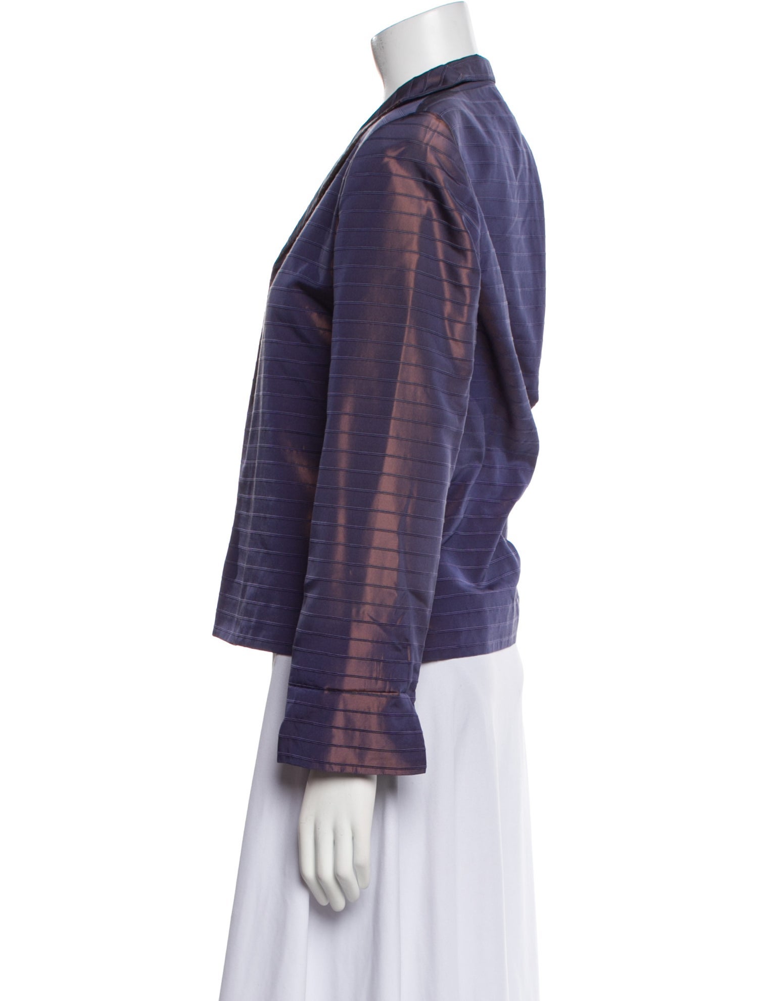 Nina Mclemore Silk Striped Blazer