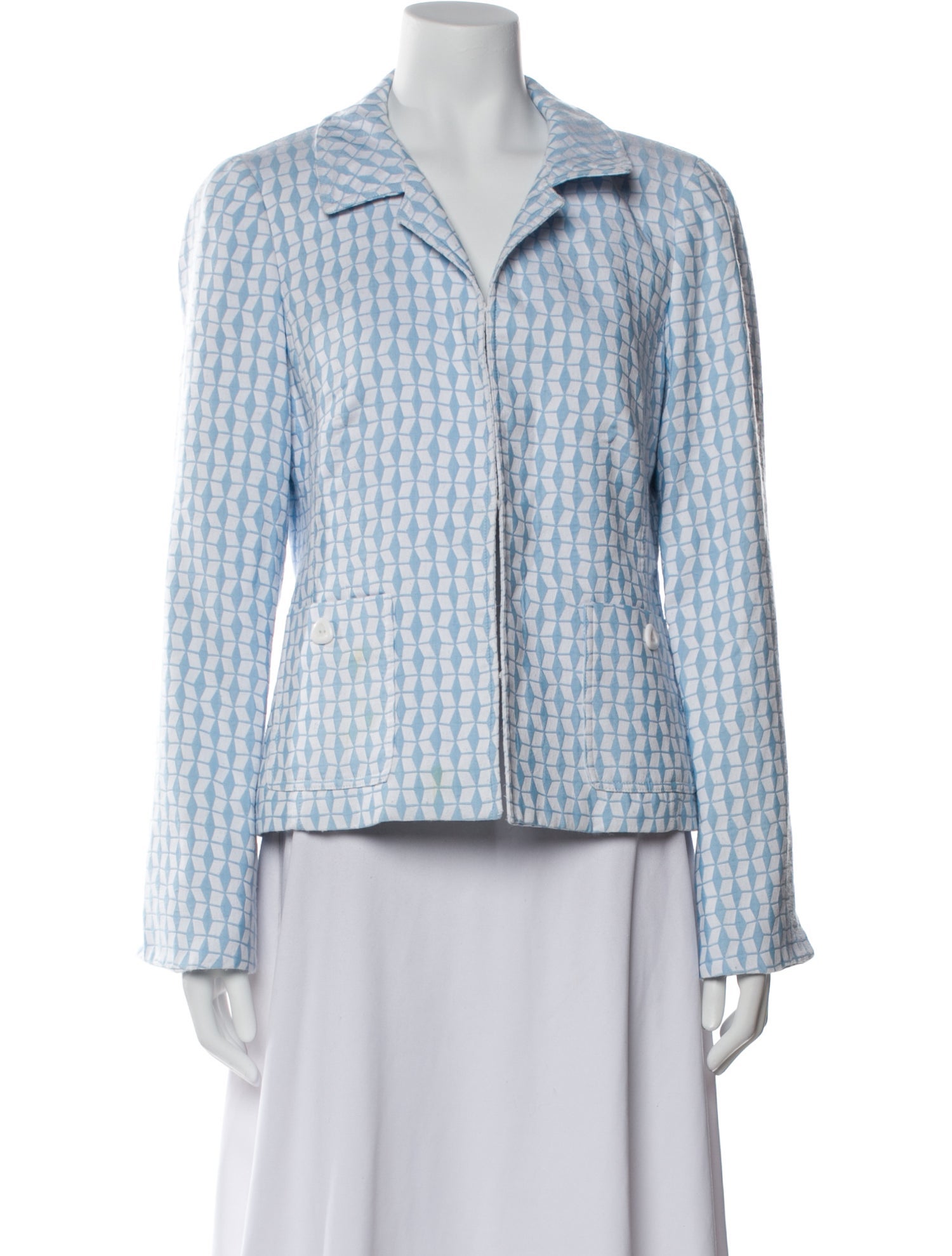 Nina Mclemore Tweed Pattern Blazer