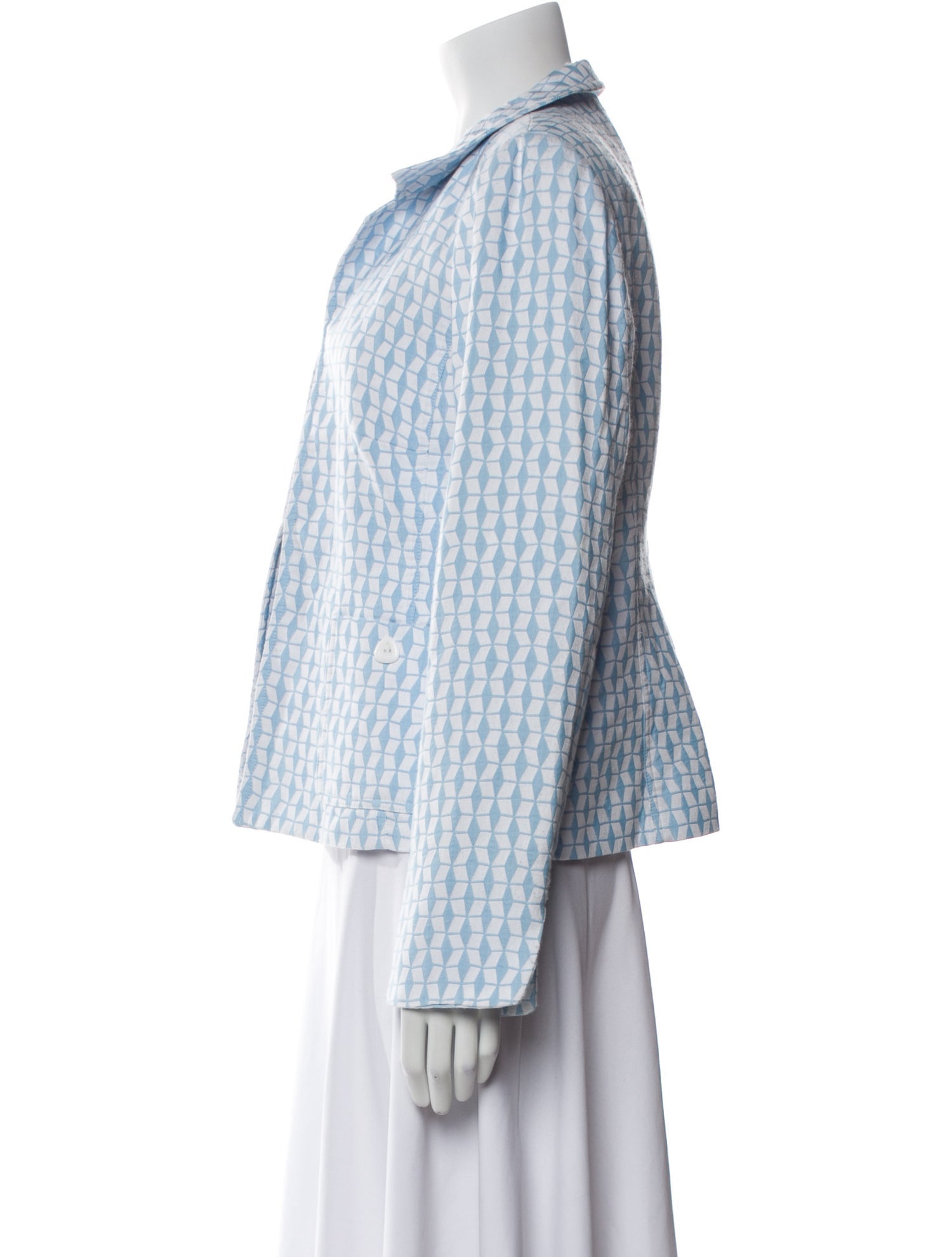 Nina Mclemore Tweed Pattern Blazer