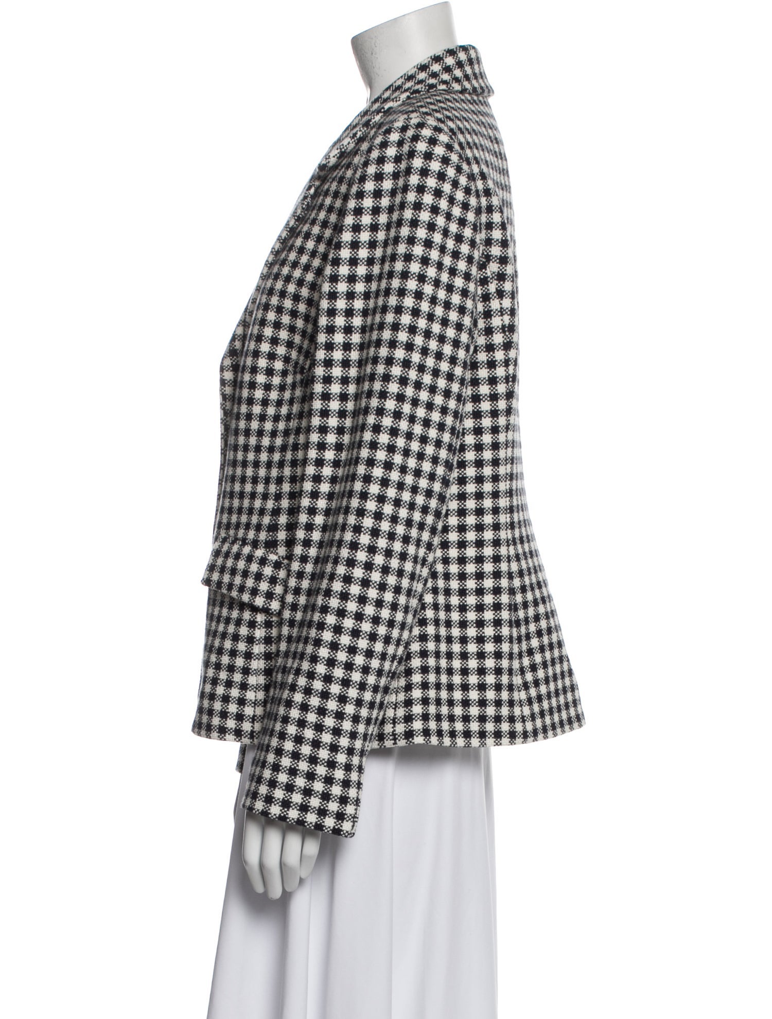 Nina Mclemore Plaid Print Blazer