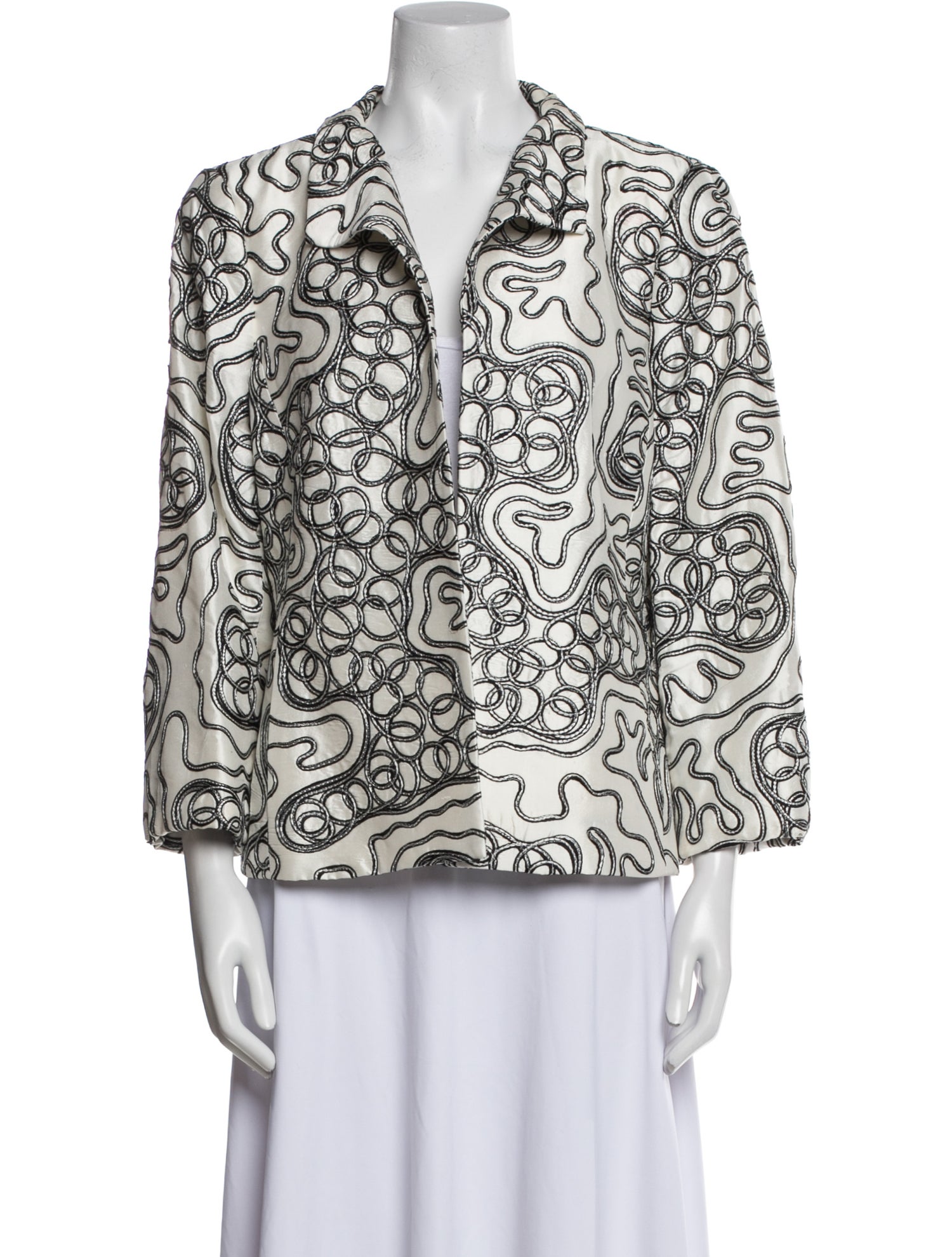 Nina Mclemore Silk Printed Blazer