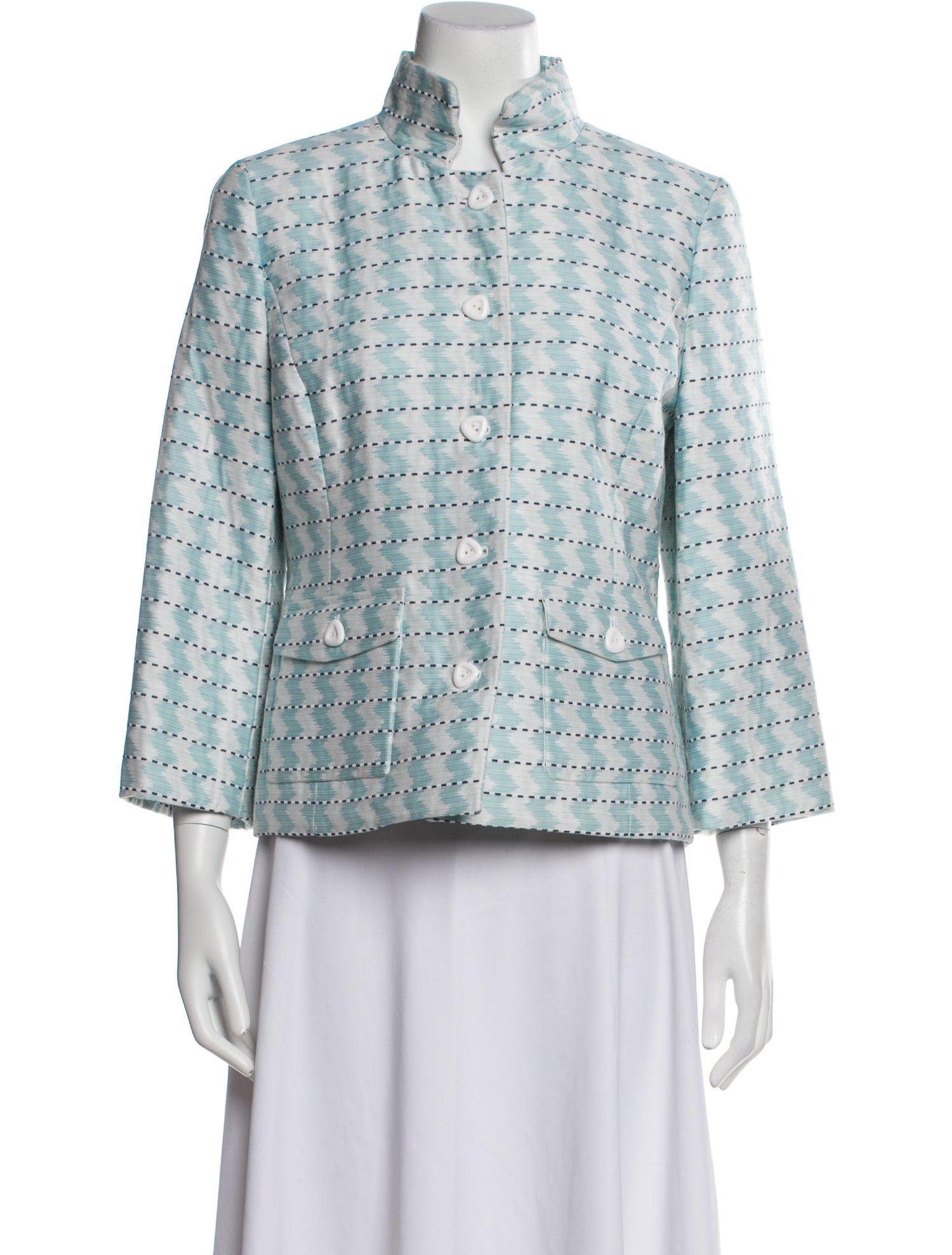 Nina Mclemore Striped Evening Jacket