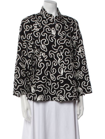 Nina Mclemore Linen Printed Jacket
