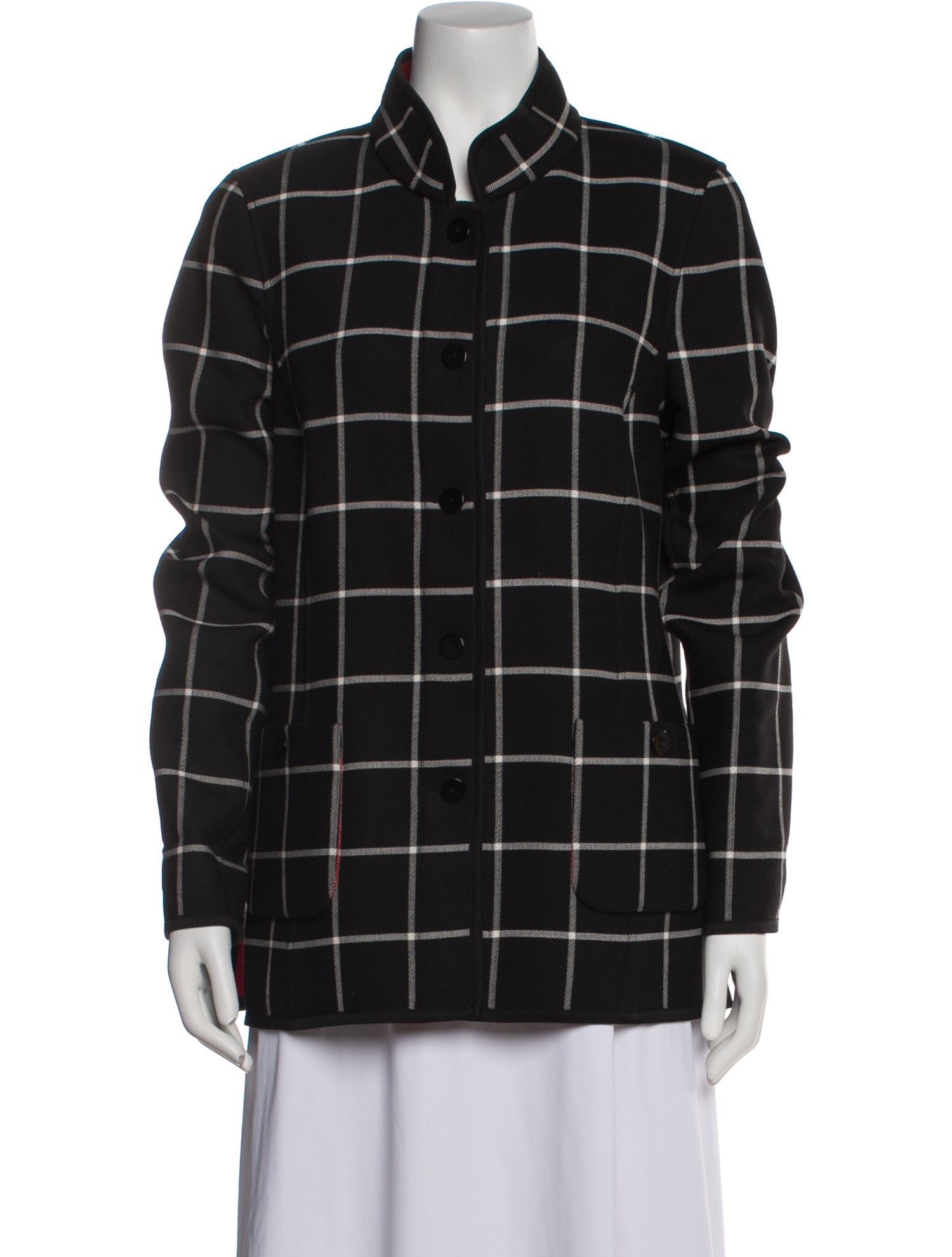 Nina Mclemore Plaid Print Jacket