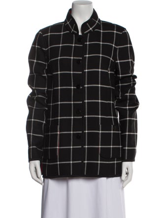 Nina Mclemore Plaid Print Jacket