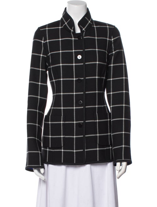 Nina Mclemore Plaid Print Blazer
