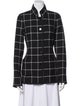 Nina Mclemore Plaid Print Blazer