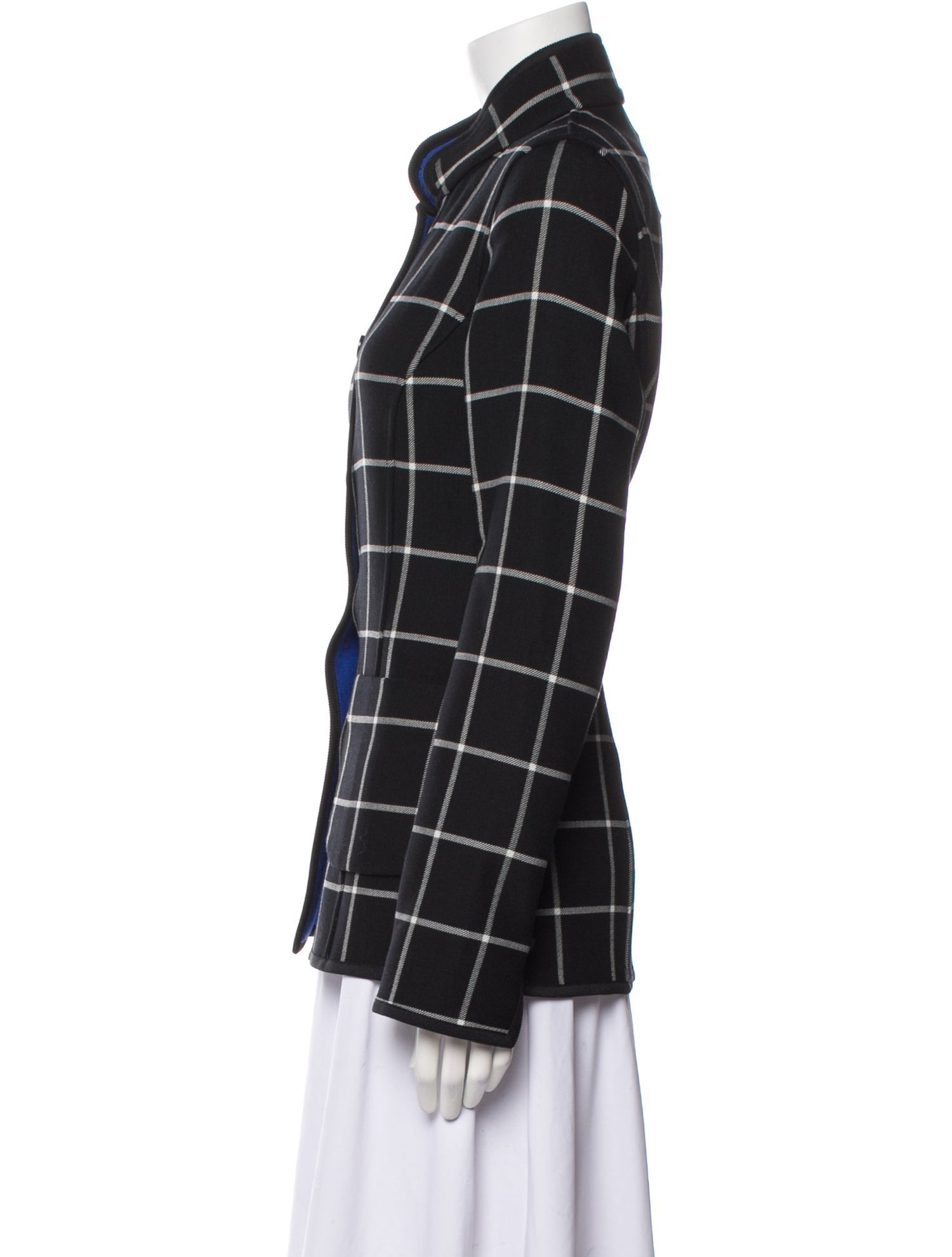Nina Mclemore Plaid Print Blazer