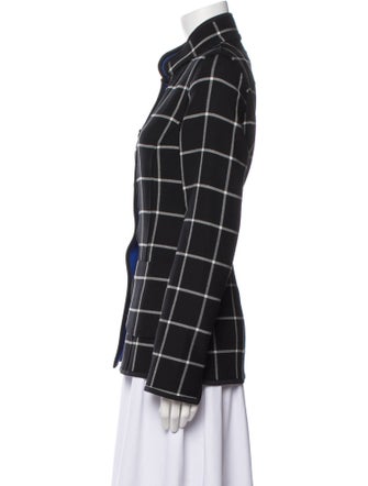 Nina Mclemore Plaid Print Blazer