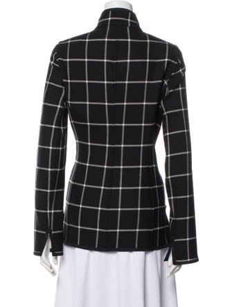 Nina Mclemore Plaid Print Blazer