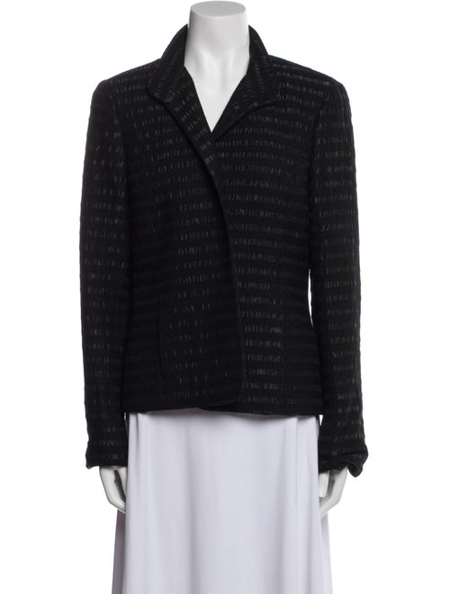 Nina Mclemore Wool Striped Blazer