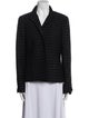 Nina Mclemore Wool Striped Blazer
