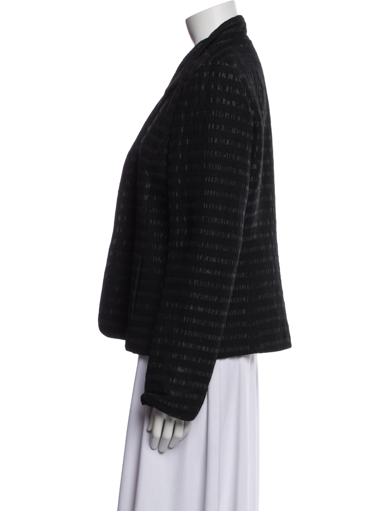 Nina Mclemore Wool Striped Blazer