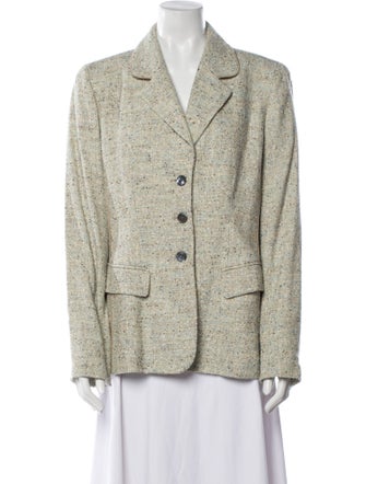 Nina Mclemore Tweed Pattern Blazer