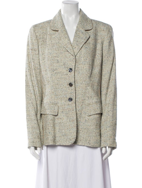 Nina Mclemore Tweed Pattern Blazer