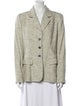 Nina Mclemore Tweed Pattern Blazer