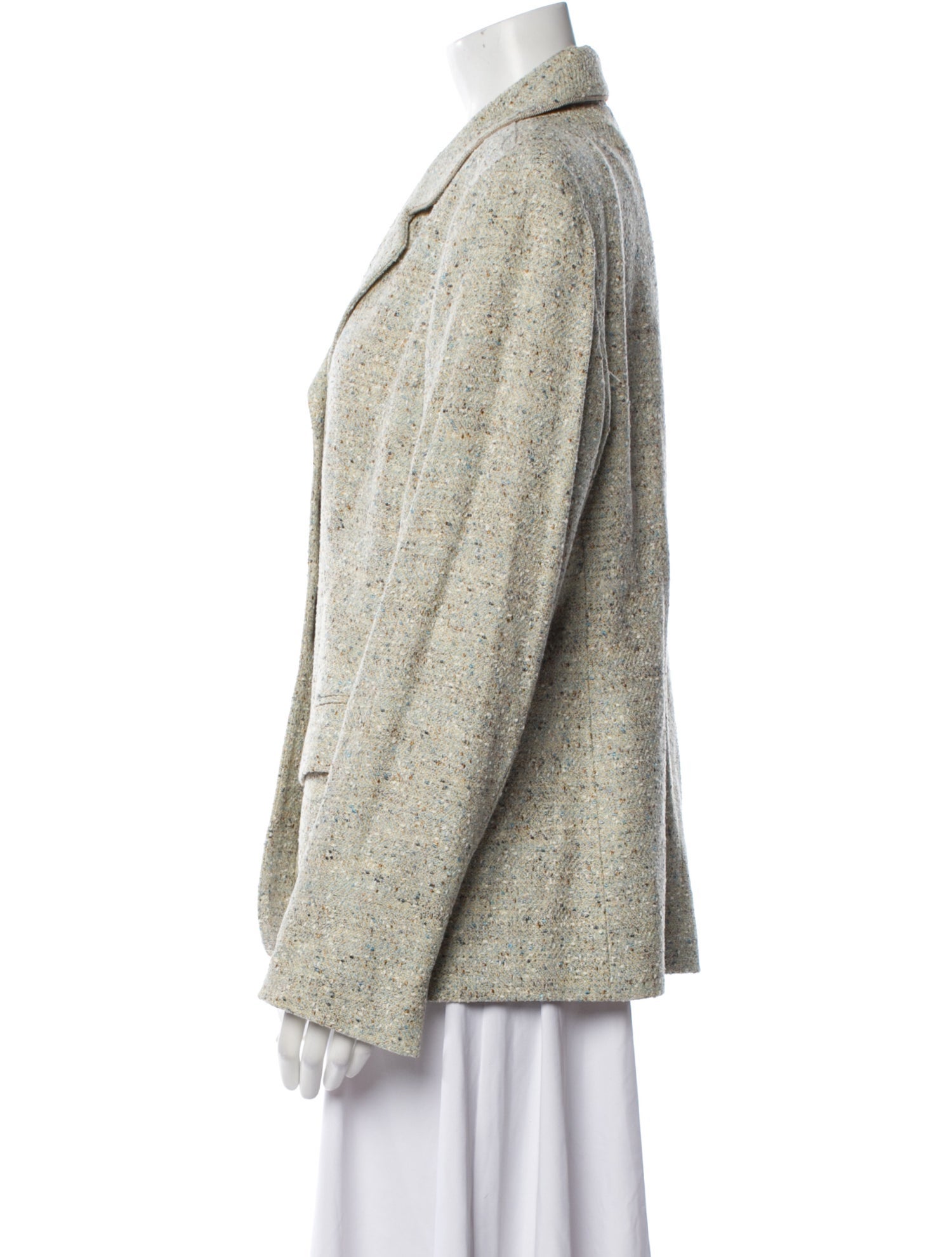 Nina Mclemore Tweed Pattern Blazer