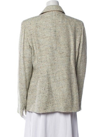 Nina Mclemore Tweed Pattern Blazer