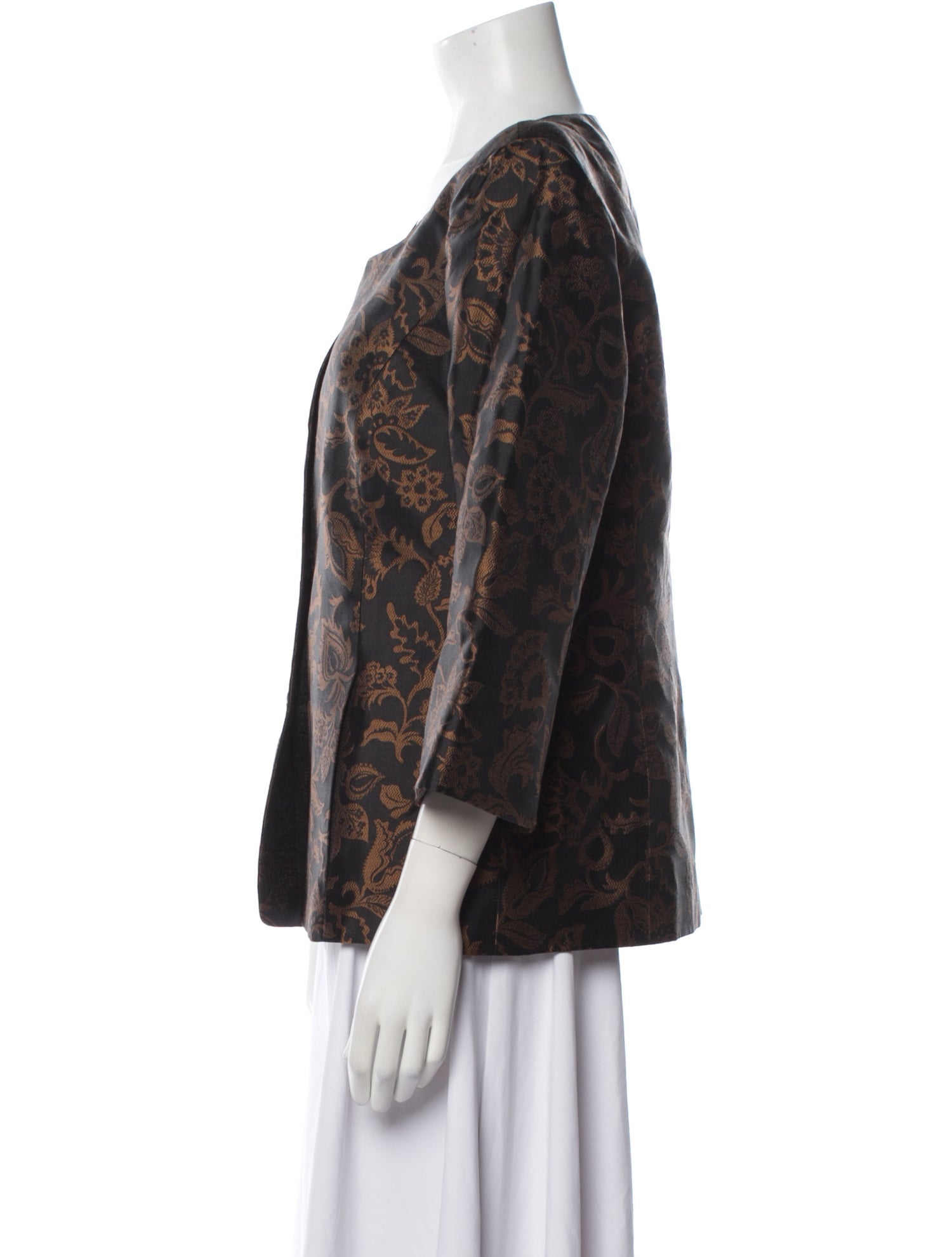 Nina Mclemore Silk Printed Evening Jacket