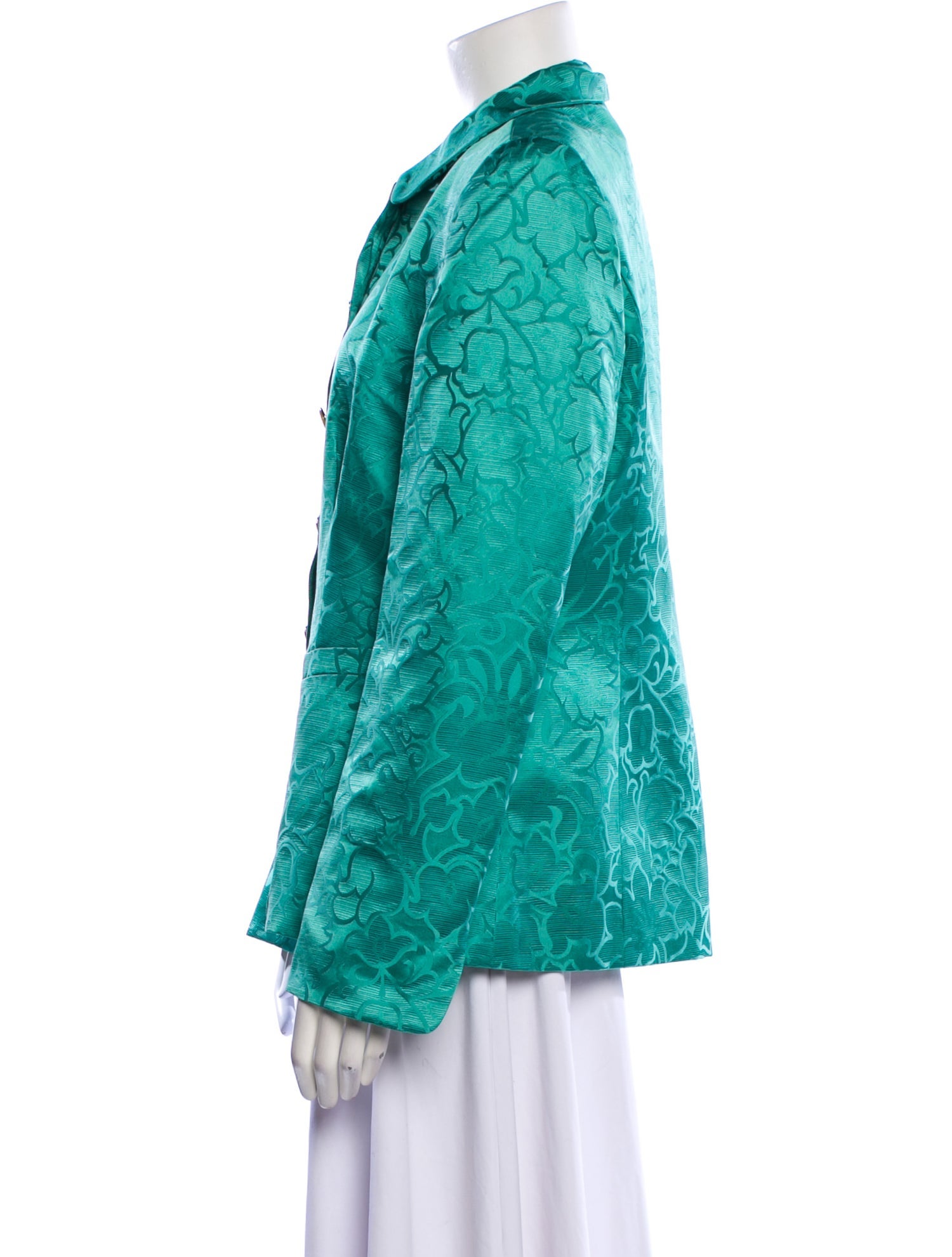 Nina Mclemore Silk Printed Evening Jacket