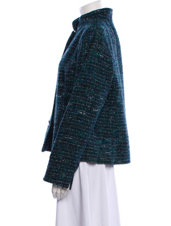 Nina Mclemore Virgin Wool Tweed Pattern Jacket
