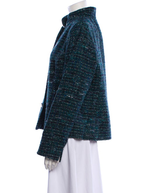 Nina Mclemore Virgin Wool Tweed Pattern Jacket
