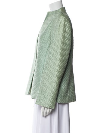 Nina Mclemore Silk Tweed Pattern Jacket