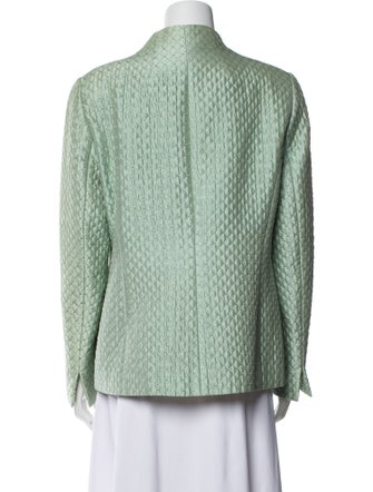 Nina Mclemore Silk Tweed Pattern Jacket