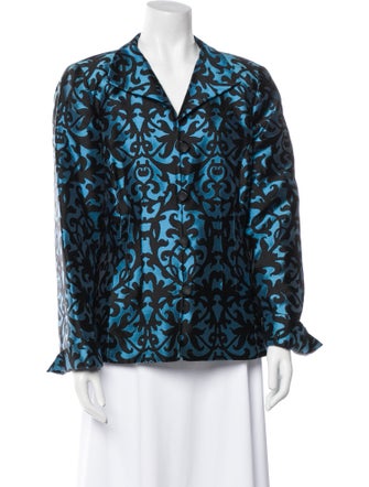 Nina Mclemore Silk Printed Jacket