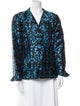 Nina Mclemore Silk Printed Jacket